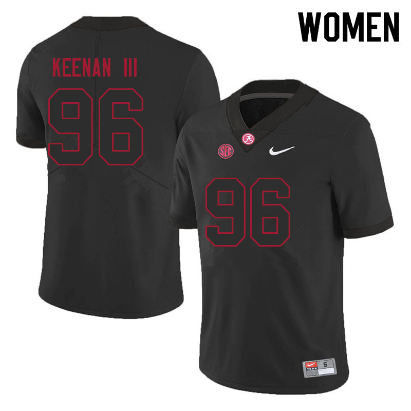 Alabama Crimson Tide Women's Tim Keenan III #96 Black NCAA Nike Authentic Stitched 2021 College Football Jersey HW16F17GT